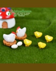 ZOCDOU 10 sztuk w obiekcie kurczaczek kurczak gniazdo jaj małe pastwisko statua figurka mikro rzemiosło Ornament miniatury DIY d