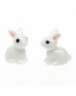 10 sztuk piękne miniaturowe mini królik żywica ogród wróżka ozdoba doniczka na kwiaty figurka zwierząt wystrój @ LS JU0117