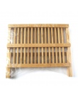 Składany bambusowy stojak na naczynia suszenia uchwyt na półkę naczynie ociekaczem do przechowywania uchwyt płyta drewniane sztu
