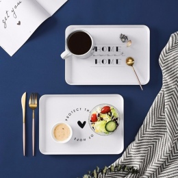 Nordic styl z tworzywa sztucznego deser taca herbata śniadanie taca na chleb talerz na przekąski do przechowywania płyty placu a