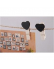 10 sztuk drewniane serce kołki klipy karta ślubna obraz wiszące uchwyt strona dekoracji