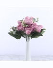 30 cm różowe różowy jedwab piwonia sztuczny bukiety kwiatowe 5 duża głowa i 4 Bud tanie sztuczne kwiaty do dekoracji ślubnej dom