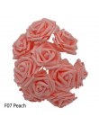 25 głowice 8 CM nowy kolorowe sztuczne PE piankowe kwiaty — róże bukiet panny młodej dekoracja ślubna do domu Scrapbooking DIY a