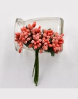 12 sztuk/partia rzemieślnicze sztuczne kwiaty pręcik cukier wesele dekoracje DIY wieniec pudełko Scrapbooking tanie sztuczne kwi