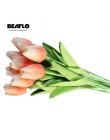 1 PC tulipany sztuczne kwiaty prawdziwy dotyk PU artificiales para decora bukiet tulipan dla domu dekoracje ślubne kwiat B1016