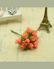 12 sztuk jedwabne róże bukiet diy boże narodzenie girlandy wazony dla domu dekoracje ślubne akcesoria tanie sztuczne plastikowe 