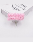 12 sztuk/partia Mini koronkowa pianki wzrosła sztuczny kwiat na ślub dekoracja domu DIY Craft wianek prezent wystrój sztuczny kw