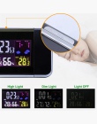 Cyfrowy budzik projekcyjny stacja pogodowa z temperatura wilgotność higrometr termometr/lampki nocne budzik projektor zegar