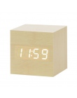 Piosenka JULY'S zegarek LED drewniane cyfrowy budzik noc światła LED wyświetlacz temperatury tabeli Clockes biurko elektroniczny