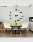 Akrylowe duży zegar scienny nowoczesny Design 3D naklejki salon DIY kwarcowy zegarek cichy ruch Horloge wystrój domu darmowa wys