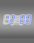 Hot! 3D doprowadziły nowoczesny zegar ścienny cyfrowy ścienny zegar zegarek budzik biurkowy Nightlight Saat zegar ścienny do dom