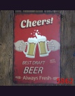 Człowiek jaskinia Vintage Metal plakat na zdrowie zimne piwo Retro naklejki ścienne wystrój domu do Bar Pub klub panie noc plaki