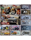 Gorący motocykl samochód metalowy tablicy rejestracyjnej Vintage Home Decor plakietka emaliowana Bar Pub garaż dekoracyjne metal