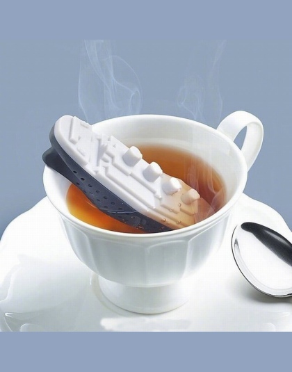 Kreatywny silikonowy Titanic filtr worka herbaty wysłać kształt filtr herbaty przyprawy torby narzędzia kuchenne bez opakowania