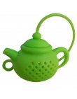 2019 nowe szczegóły dotyczące czajnik-kształt sitko do zaparzacza silikonowe torebkę liść filtr dyfuzor kolorowe napar herbaty i