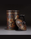 Okrągły fioletowy królowej Pu'er filtr filiżanka herbaty kubki ceramiczne kubki biurowe prezent podróży kung fu na herbatę 300 M