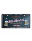 Pić piwo proces samochodu metalowa tablica rejestracyjna Vintage Home Decor plakietka emaliowana Bar Pub garaż dekoracyjne metal