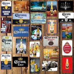 [WellCraft] Corona dodatkowe piwo metalowe tabliczki znaleźć plaży plakat na ścianie Decor dla Bar Pub żelaza malowanie FG-228