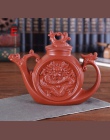 Drop shipping fioletowy gliny czajniczek, tradycyjny chiński dzbanek na herbatę smok i feniks herbaty czajnik wysokiej jakości h