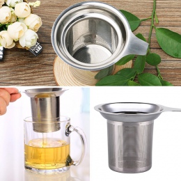 Nowa stal nierdzewna zaparzacz sitkowy do herbaty metalowy kubek sitko do herbaty liść sito filtra akcesoria kuchenne