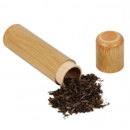 Przenośny 1 Pc okrągły kształt bambusa pudełko na herbatę, ręcznie robiony, naturalny, słoik do herbaty uchwyt do przechowywania
