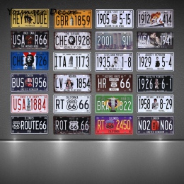 Istnieje wiele przejazdów 66 samochodowe numer tablicy rejestracyjnej stany zjednoczone biustonosz CHE Vintage Metal plakat plak
