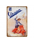 Klasyczne Ariel motocykli metalowe plakietki emaliowane Vespa Electrombile plakat do garażu klub sklep Home Decor rocznika dekor