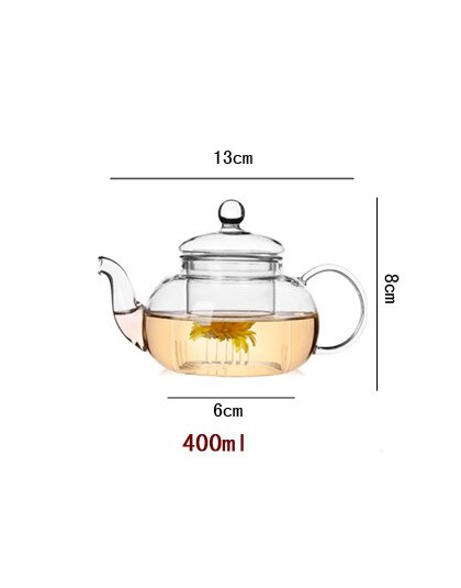 Wysokiej jakości odporne na ciepło szklany dzbanek do herbaty, praktyczna butelka herbata kwiatowa kubek szklany imbryk z zaparz