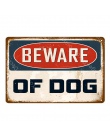 Uważaj na kot pies metalowe plakietki emaliowane ostrzeżenie pies stróżujący luźne tablica dekoracyjna Bar kuchnia domu sztuki r