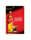 Keep Walking Johnnie Walker piwo whisky metalowe plakietki emaliowane czerwony niebieski Gold Label wina plakat na ścianie Bar P