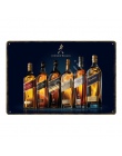 Keep Walking Johnnie Walker piwo whisky metalowe plakietki emaliowane czerwony niebieski Gold Label wina plakat na ścianie Bar P