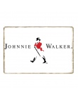 Keep Walking Johnnie Walker piwo whisky metalowe plakietki emaliowane czerwony niebieski Gold Label wina plakat na ścianie Bar P