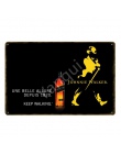 Keep Walking Johnnie Walker piwo whisky metalowe plakietki emaliowane czerwony niebieski Gold Label wina plakat na ścianie Bar P
