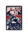 Motocykl plakat klub dekoracji plakietki emaliowane w stylu Vintage metalowa płyta Retro tablica Cafe Bar dekoracyjne do ozdoby 