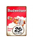 Zimne Stella Artois Miller Smirnoff w stylu Vintage metalowe tabliczki Budweiser płytki nazębnej Bar Pub ozdobny talerz piwa rek