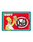 Piwa Duff do alkoholu dostosowane metalowe tabliczki simpsonowie plakat jeść więcej pączków naklejki ścienne w stylu Vintage dek