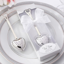 W kształcie serca łyżeczka łyżeczka do herbaty Infuser filtr pamiątka ślubna dla przyszłej panny młodej Favor prezent DC112