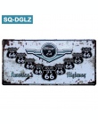 [SQ-DGLZ] gorąca Route 66 tablicy rejestracyjnej sklep Bar dekoracje ścienne plakietka emaliowana Vintage Metal zaloguj wystrój 