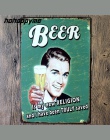 W stylu Vintage cyny piwa znaki antyczne dekoracyjne metalowe tablice piwa Carteles w stylu Vintage Metal tablica Metal Vintage 