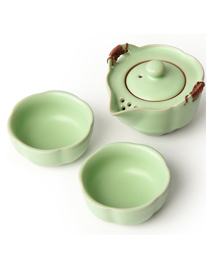 Dostosuj chiński Kung Fu zestaw herbaty ceramiczne przenośne zestaw z imbrykiem na zewnątrz podróży Gaiwan kubki herbaty herbaty