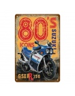 Klasyczne Route 66 Motorcylces plakat Pub Bar garażu dekoracji skuter plakietki emaliowane Retro w stylu Vintage metalowa płyta 