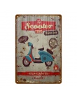 Klasyczne Route 66 Motorcylces plakat Pub Bar garażu dekoracji skuter plakietki emaliowane Retro w stylu Vintage metalowa płyta 