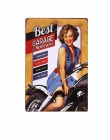 Klasyczne Route 66 Motorcylces plakat Pub Bar garażu dekoracji skuter plakietki emaliowane Retro w stylu Vintage metalowa płyta 