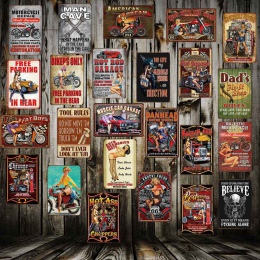 [Mike86] garaż człowiek jaskinia silnika Hot Rod metalowy znak sklep wystrój domu vintage dekoracje ścienne shabby chic plakat a