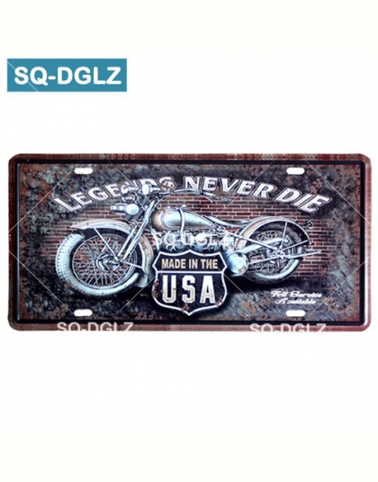 [SQ-DGLZ] USA tablica rejestracyjna na motocykl Bar dekoracje ścienne ROUTE 66 plakietka emaliowana Vintage Metal zaloguj wystró