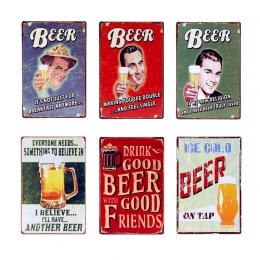 Pić dobre piwo z dobrym przyjacielem metalu płyta w stylu Vintage wino napój plakietki emaliowane dla Bar Pub Club garaż Wall Ar
