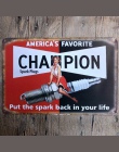 Świece zapłonowe metalowa płyta Shabby Chic Vintage plakietka emaliowana ścienne Bar Home Art Craft garażu Decor Cuadros 30X20 C