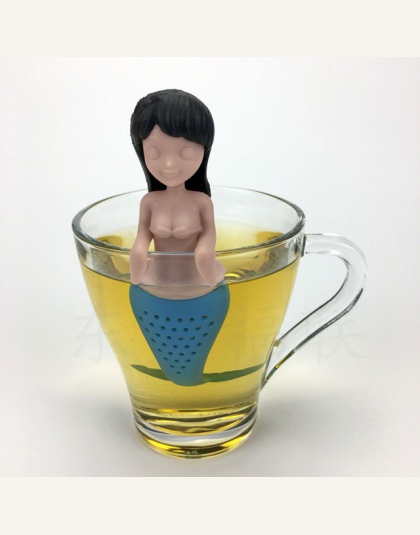 Syrenka zaparzacz do herbaty Sexy silikonowe wielokrotnego użytku filtr filtr wysokiej jakości czajniczek zaparzacz łyżeczka liś