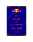 Ice Cold Soft Drink Red Bull Metal Tin Signs fajne napojów Redbull plakat Pub Bar Home Cafe Shop restauracji dekoracje ścienne