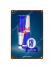 Ice Cold Soft Drink Red Bull Metal Tin Signs fajne napojów Redbull plakat Pub Bar Home Cafe Shop restauracji dekoracje ścienne